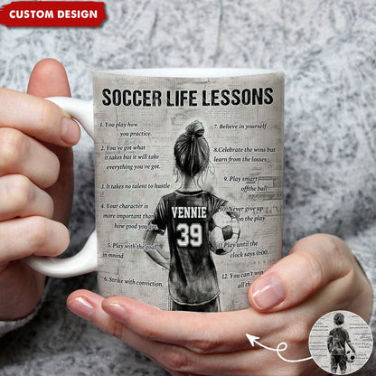 Personalized Soccer Mug For Kids - Custom Gift For Soccer Fans