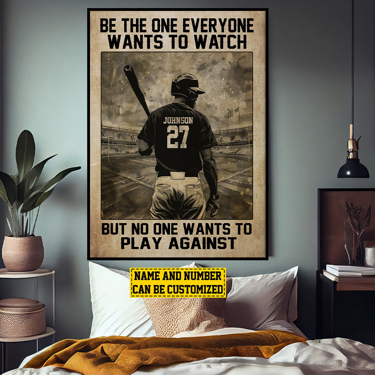 Personalized Softball Motivation Poster / Canvas - Custom Gift For Softball Lovers