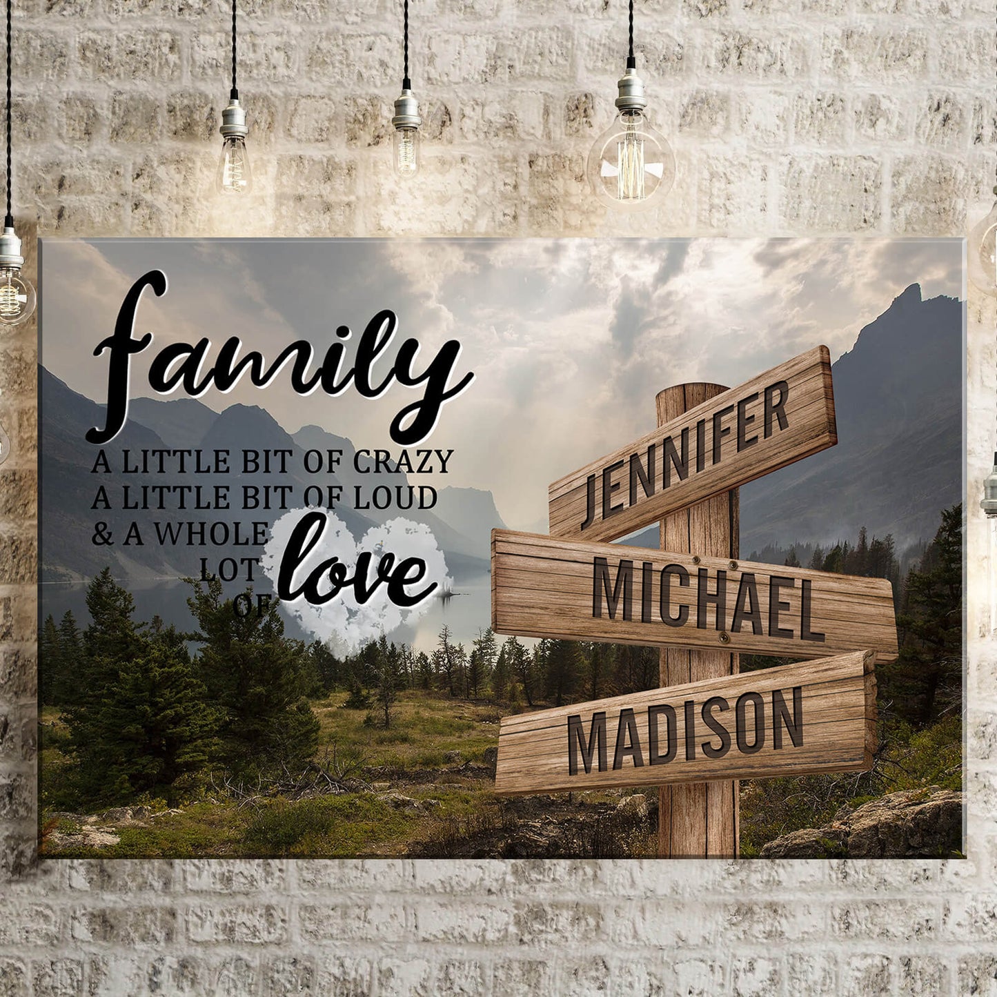 A Little Whole Lot of Love - Personalized Custom Family Name Canvas / Poster
