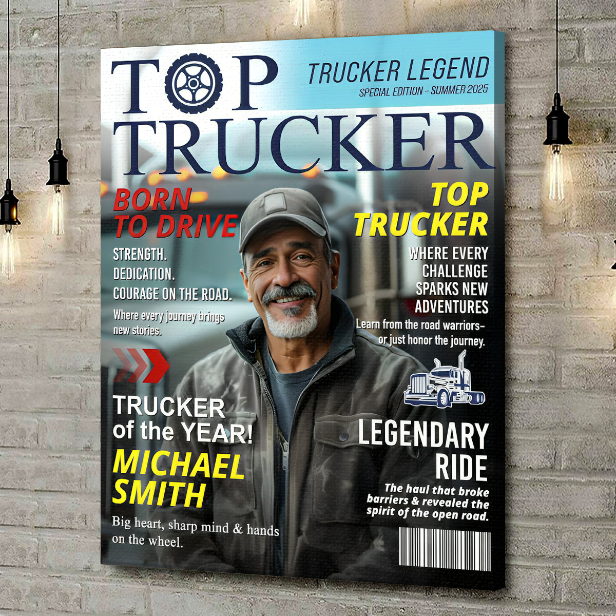 Trucker of the Year - Top Trucker Legend Special Edition - Personalized Canvas / Poster