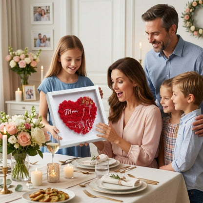 Personalized Custom Flower Shadow Box -  Mothers Day Gifts For Mom/Grandma