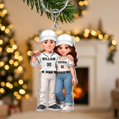 Baseball Couple - “I’ll Always Be Your Biggest Fan” - Personalized Keychain
