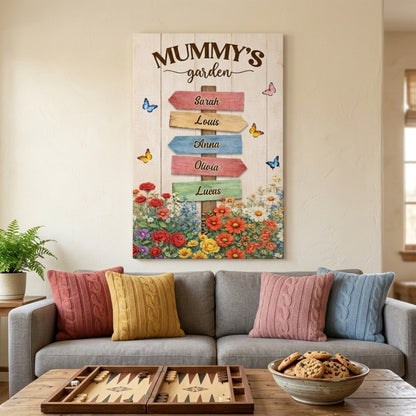 Grandma's Garden - Personalised Custom Names Canvas / Poster