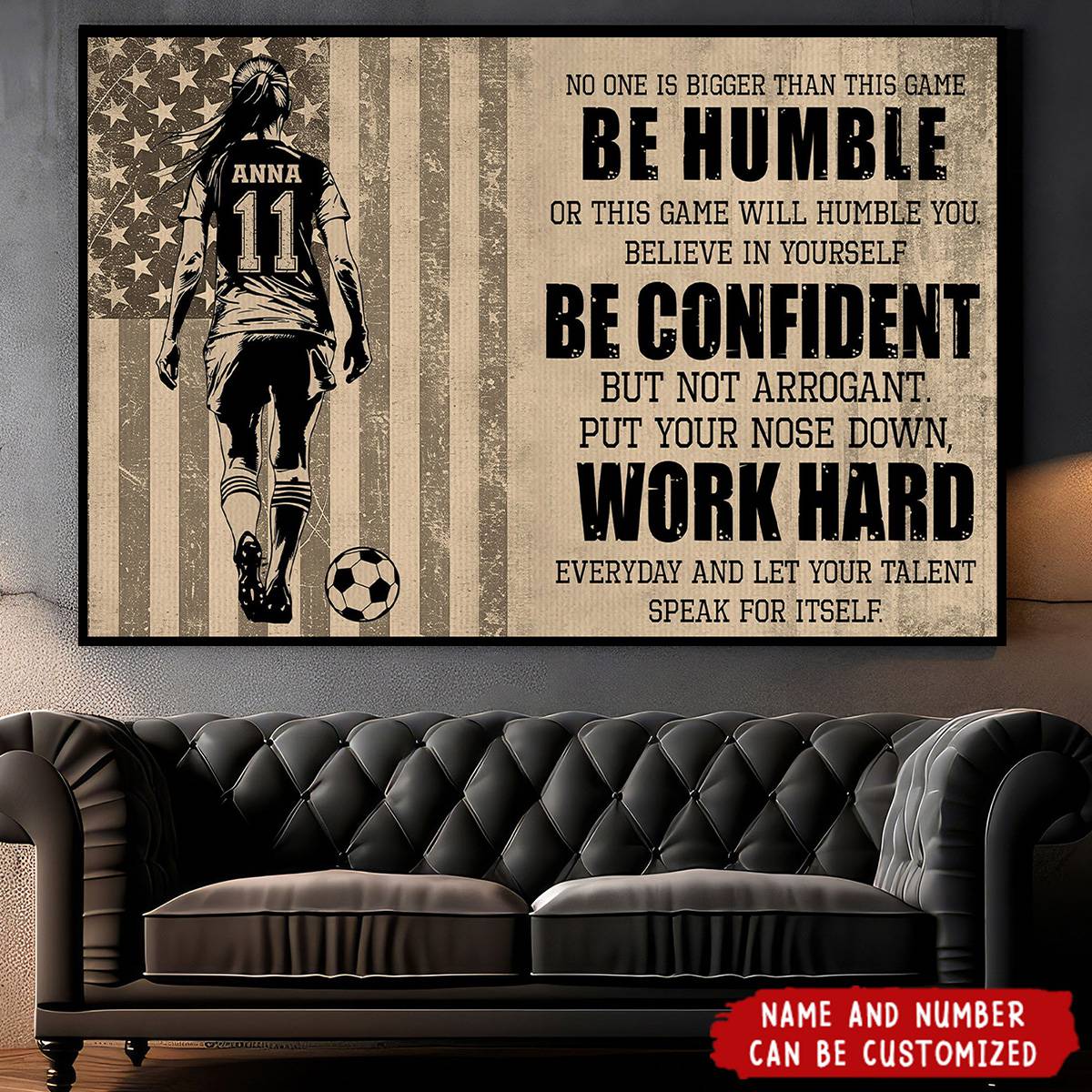 Personalized Soccer Life Lessons Poster / Canvas - Custom Gift For Soccer Lovers