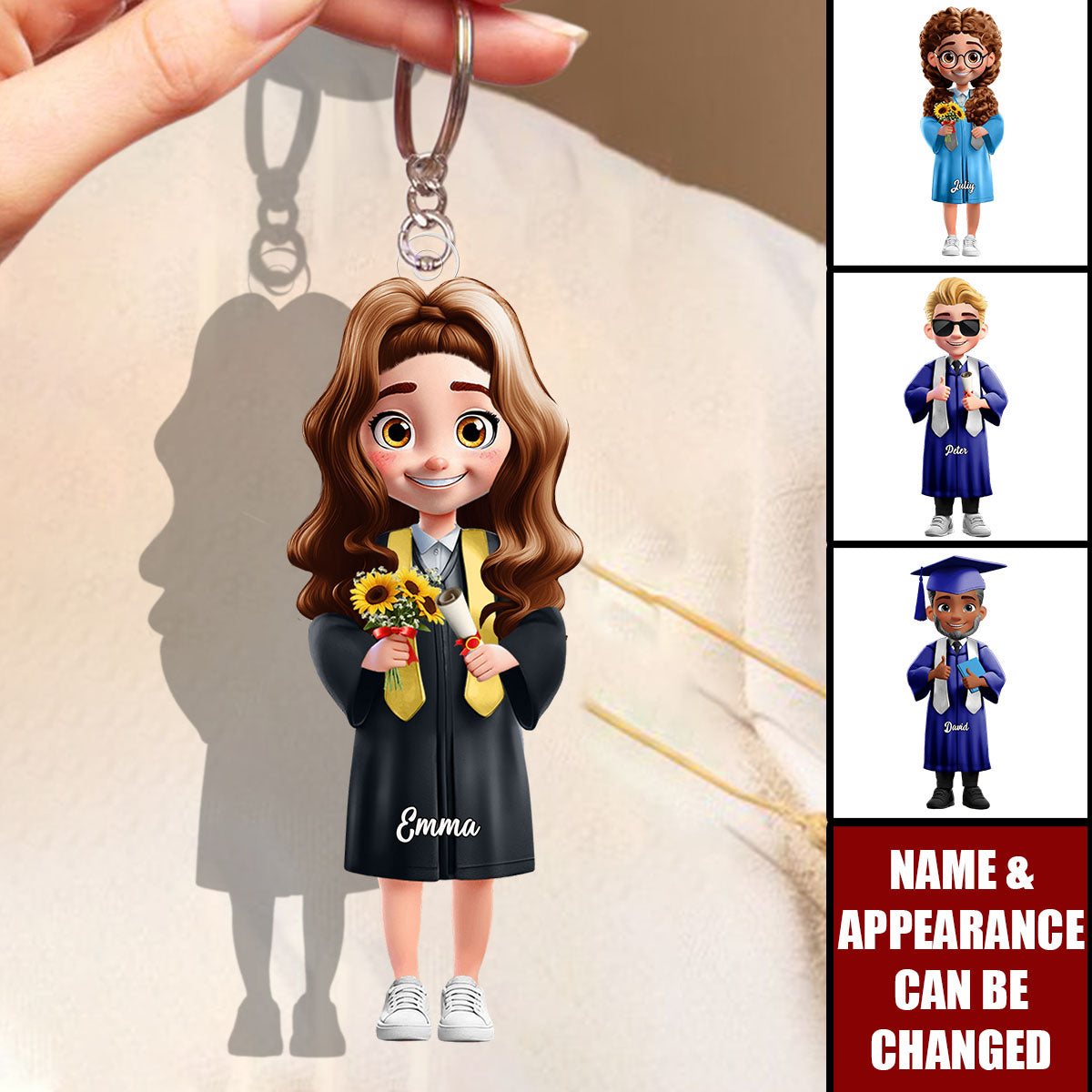 A Sweet Ending To A New Beginning - Personalized Graduation Acrylic keychain