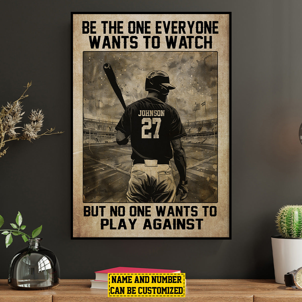 Personalized Softball Motivation Poster / Canvas - Custom Gift For Softball Lovers