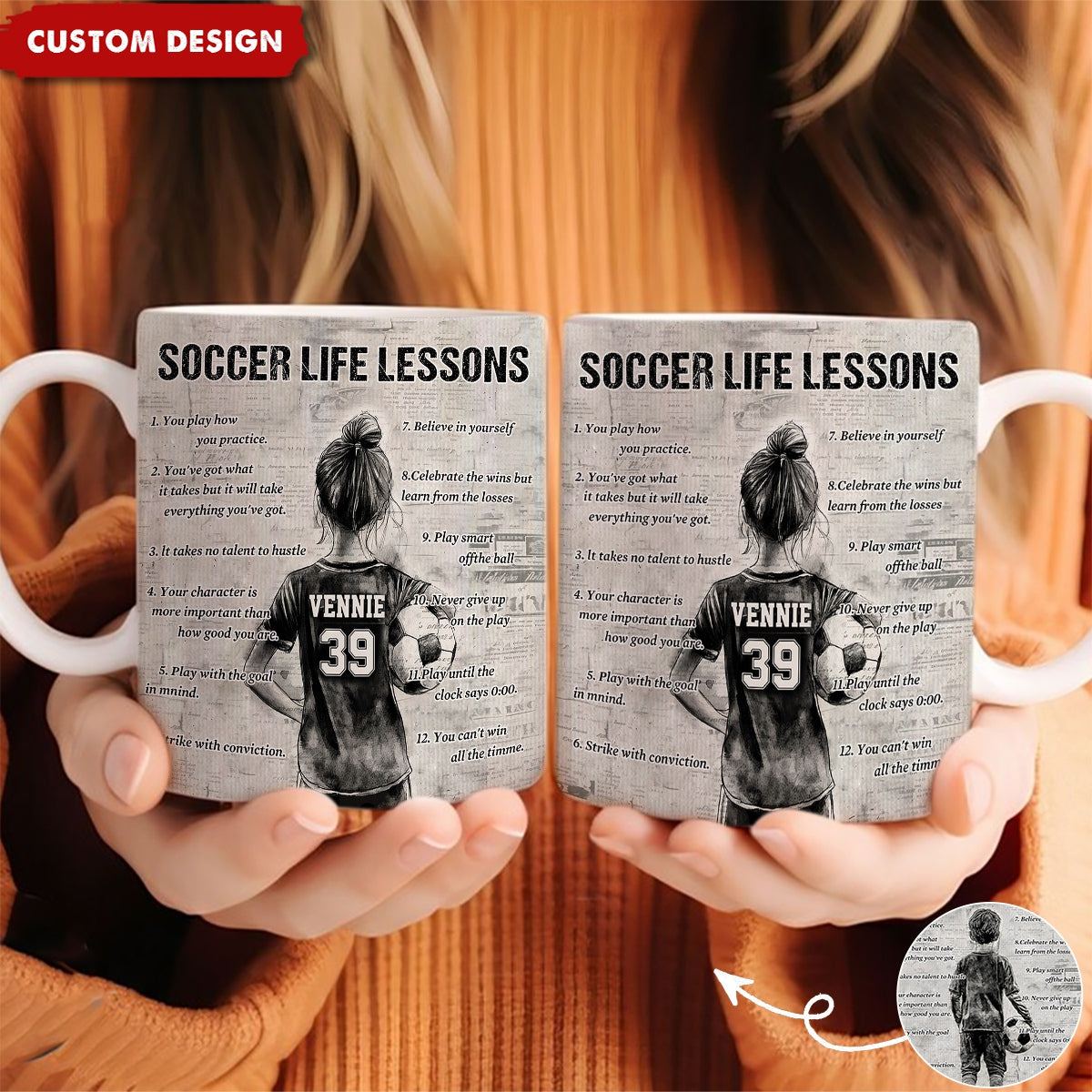 Personalized Soccer Mug For Kids - Custom Gift For Soccer Fans