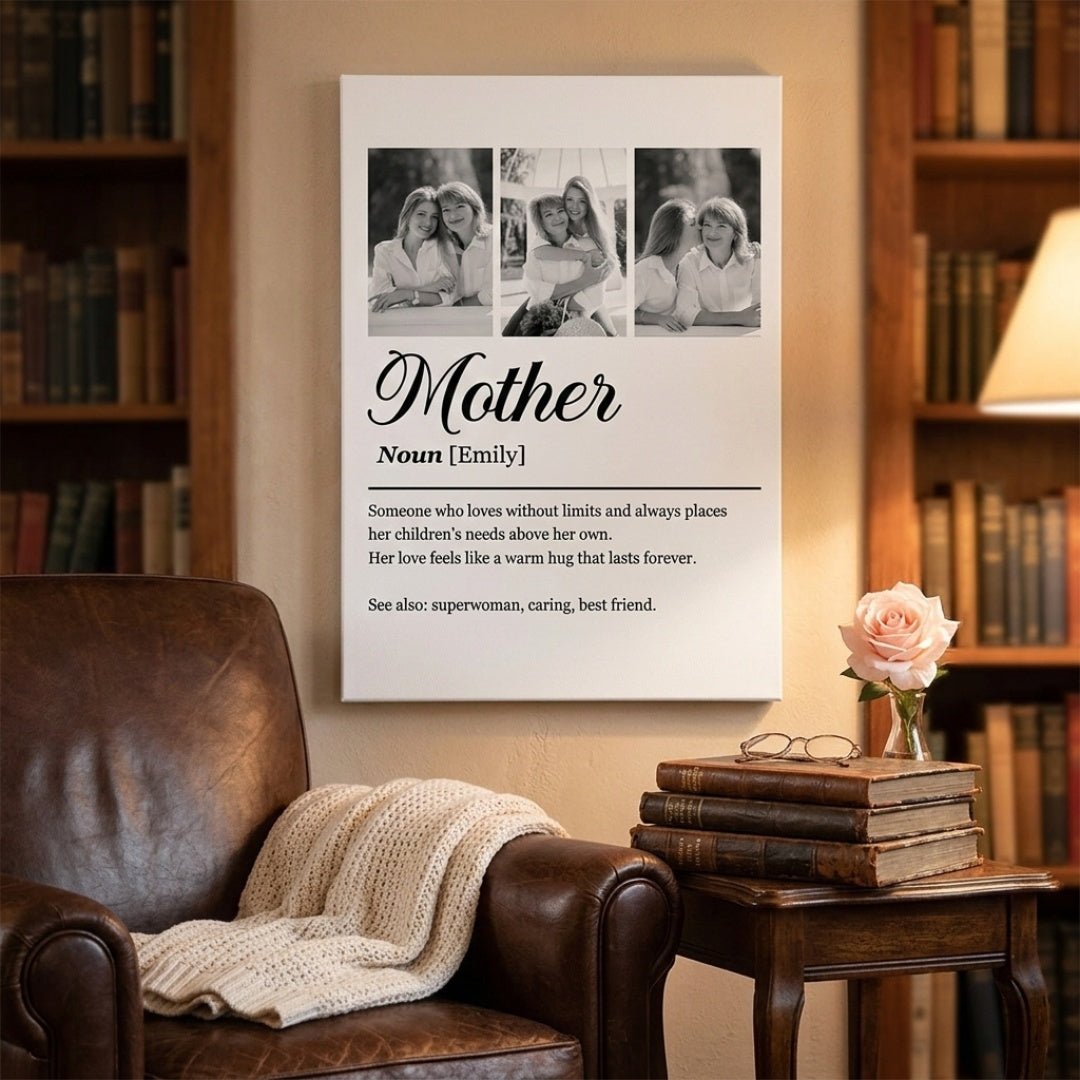 Mother Definition - Personalized Custom Photo Poster / Canvas