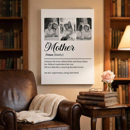 Mother Definition - Personalized Custom Photo Poster / Canvas