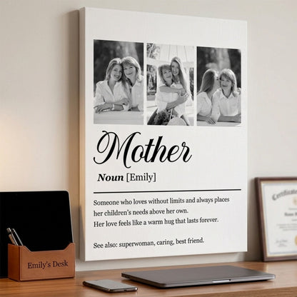 Mother Definition - Personalized Custom Photo Poster / Canvas
