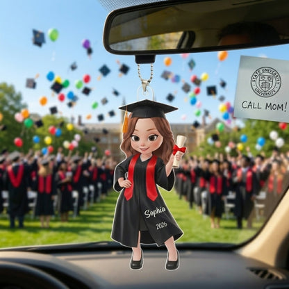 Personalized Car Hanger: Graduation 2026 - Gifts For Him, Her