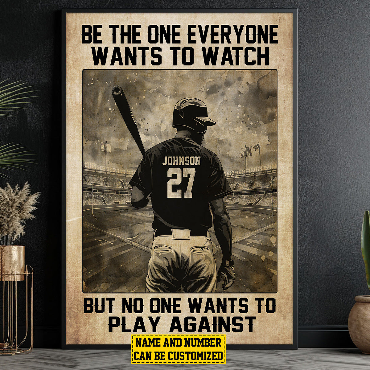 Personalized Softball Motivation Poster / Canvas - Custom Gift For Softball Lovers