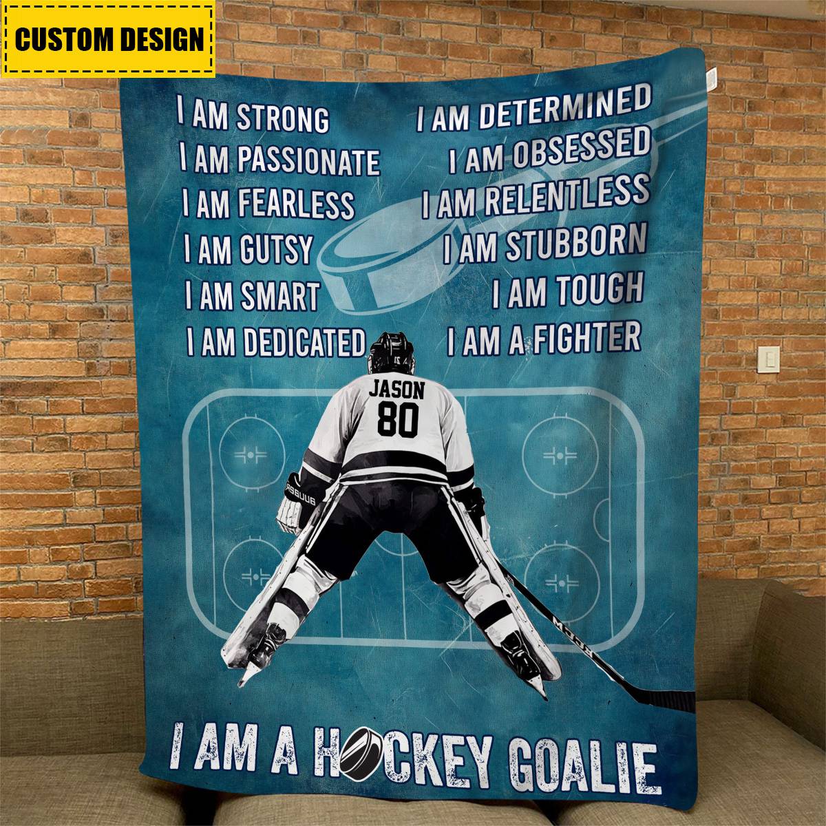Personalized I Am A Hockey Goalie Blanket - Gift for Hockey Lovers
