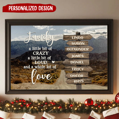 Custom Name Family Street Sign - Personalized Family Poster / Canvas