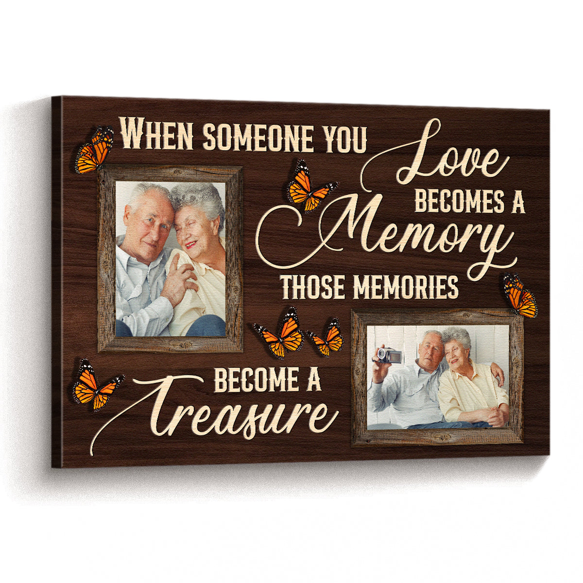 When Someone You Love Becomes A Memory - Personalized Customized Family Memorial Canvas / Poster