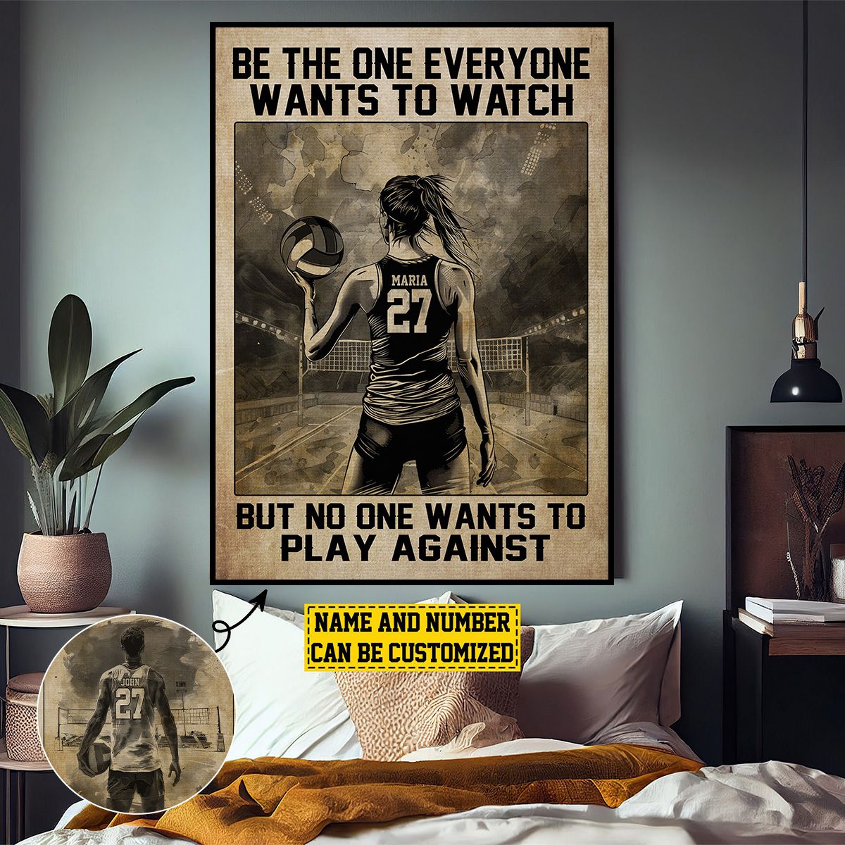 Personalized Volleyball Motivation Poster / Canvas - Gift For Volleyball Lovers