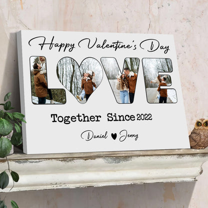 To Me You Are The World - Personalized Custom Couple Photo Canvas / Poster