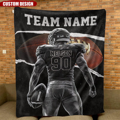 Personalized American Football Boy Blanket - Gift for Fans & Players