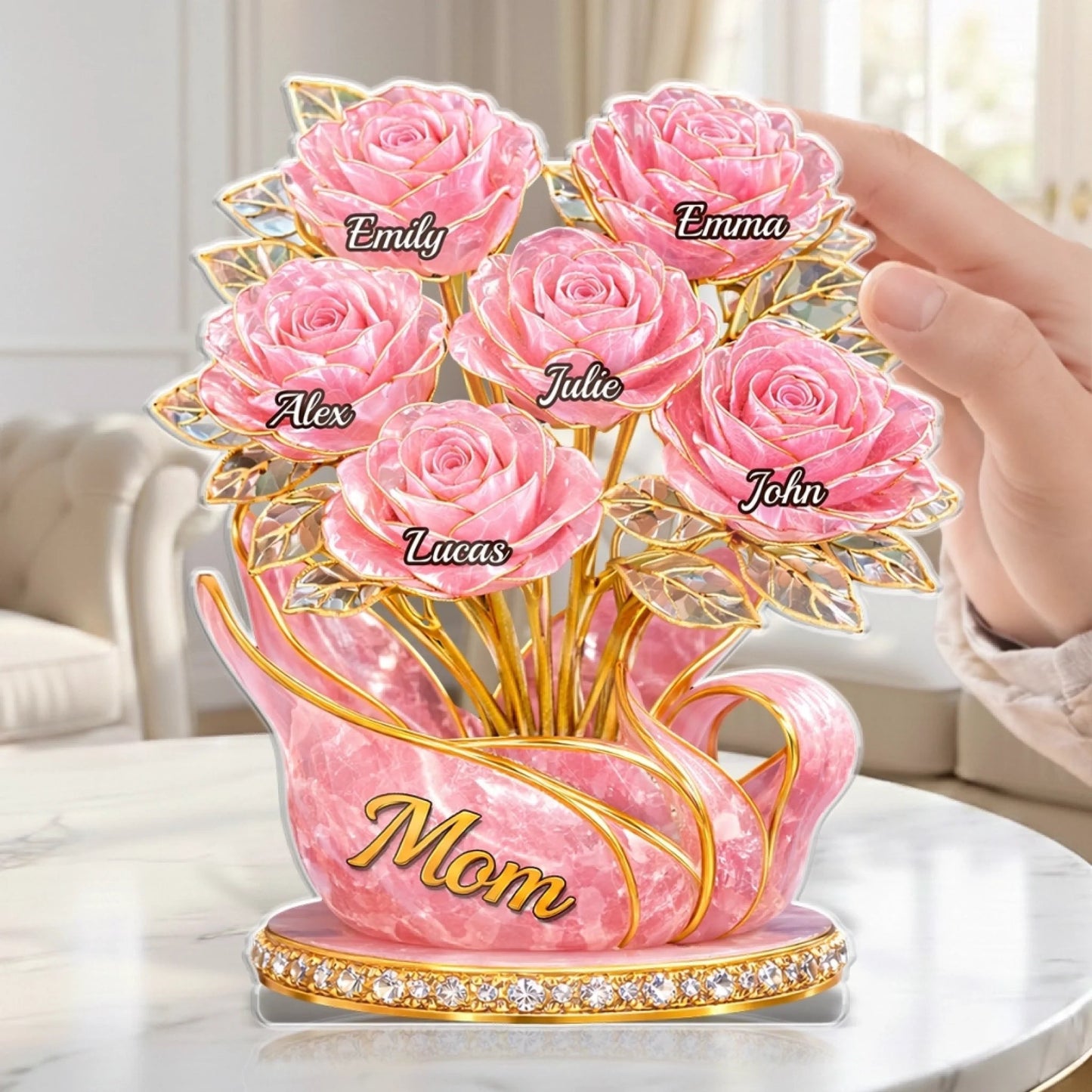 Personalized Custom Shaped Acrylic Plaque - Mother’s Day Gift for Mom & Grandma