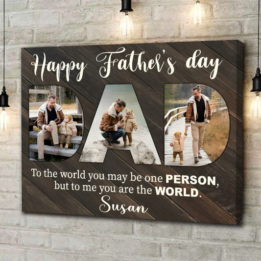 Personalized Father's Day Canvas for Dad with personalized design details for meaningful gifting