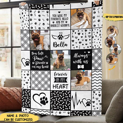 “Always With Us” Pet Memorial Blanket - Personalized Photo Gift of Comfort