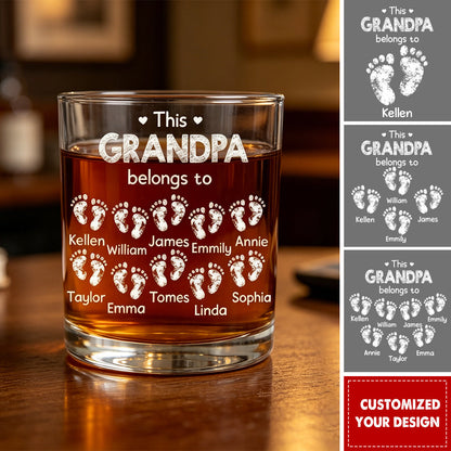 Personalized Grandpa Whiskey Glass personalization view for Grandpa
