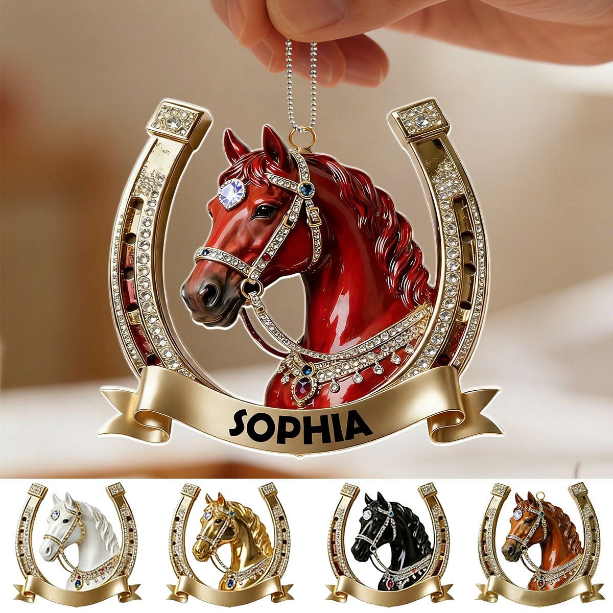 Personalized Horse  Acrylic Ornament - Gift For Horse Lover