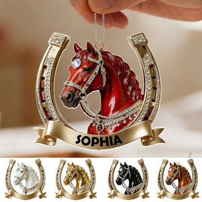 Personalized Horse  Acrylic Ornament - Gift For Horse Lover