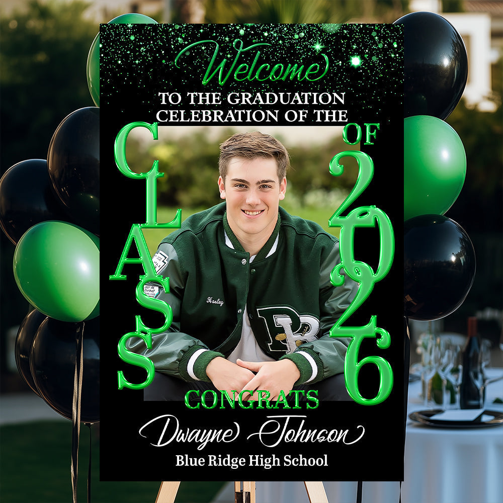 Personalized Graduation Welcome Canvas / Poster - Custom Photo - Graduation Gifts