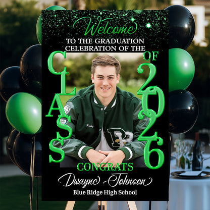 Personalized Graduation Welcome Canvas / Poster - Custom Photo - Graduation Gifts