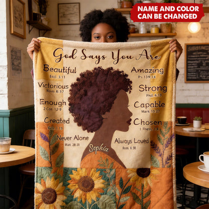 Personalized Blanket: God’s Love, Wrapped in Comfort - African American