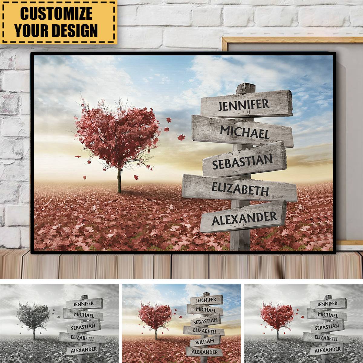 Love You Forever - Personalized Family Name Custom Poster / Canvas