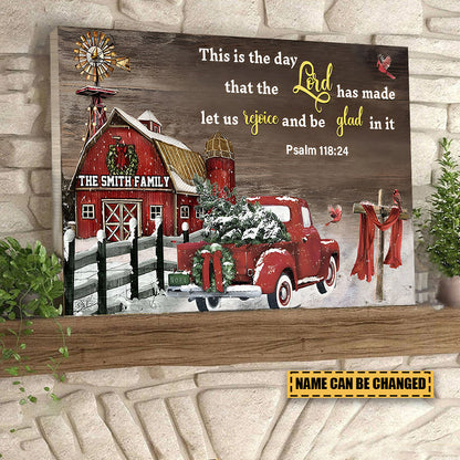 The Day That The Lord Has Made - Personalized Canvas / Poster