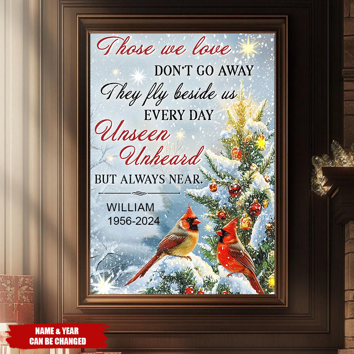 Christmas In Heaven – Personalized Memorial Christmas Poster / Canvas
