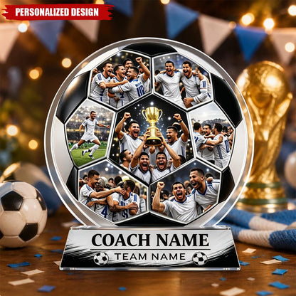 Custom Soccer Coach Gift for Coworker / Boss with personalized design details for meaningful gifting