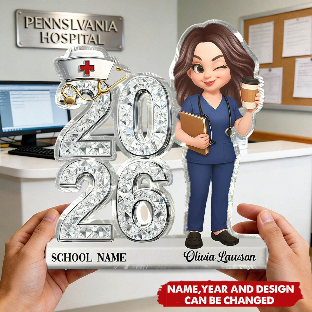 Class Of 2026 2027 New Nurse Graduation Gift - Personalized Acrylic Plaque