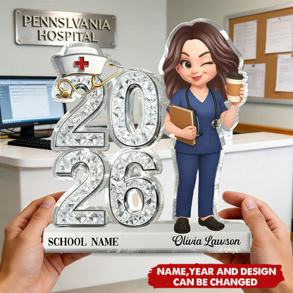 Class Of 2026 2027 New Nurse Graduation Gift - Personalized Acrylic Plaque