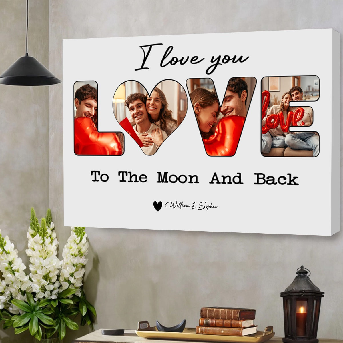 To Me You Are The World - Personalized Custom Couple Photo Canvas / Poster