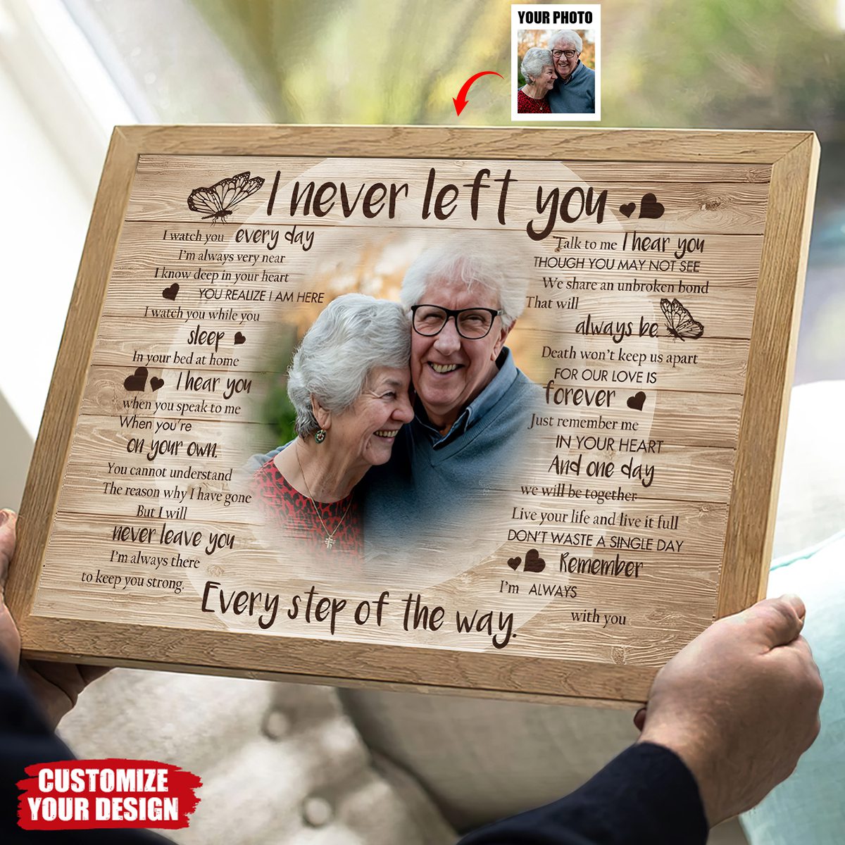 I Never Left You - Personalized Custom Photo Memorial Canvas / Poster