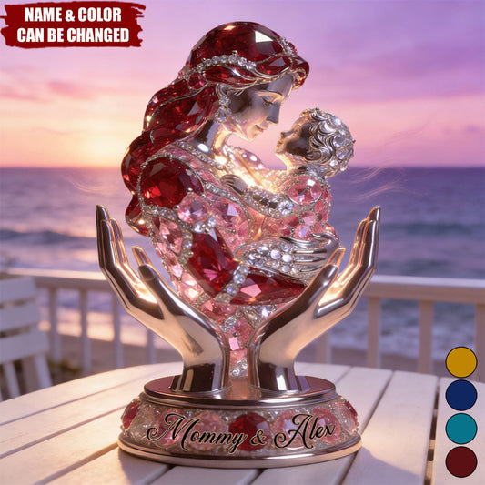 “Mom and Child” Personalized Shaped Acrylic Plaque - Custom Gift for Mother’s Day