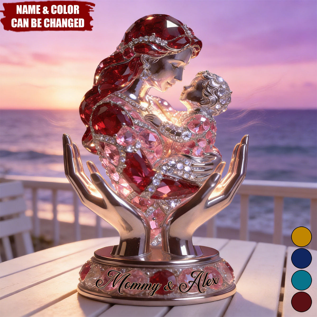 “Mom and Child” Personalized Shaped Acrylic Plaque - Custom Gift for Mother’s Day