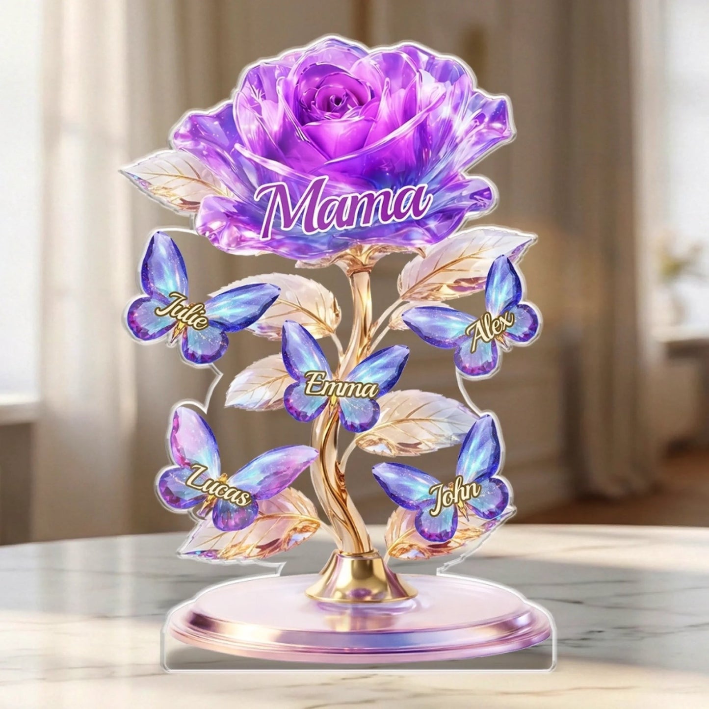 Personalized Acrylic Plaque - “A Garden of Love” Gift for Mom or Grandma