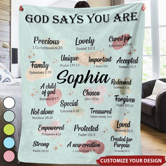 God Say You Are - Personalized Custom Name Blanket
