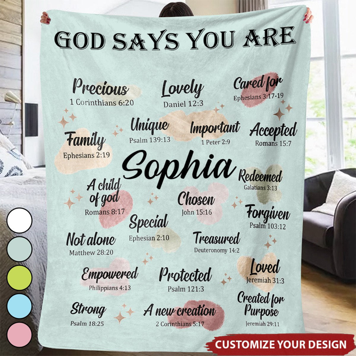 God Say You Are - Personalized Custom Name Blanket