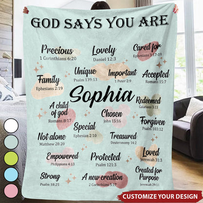 God Say You Are - Personalized Custom Name Blanket