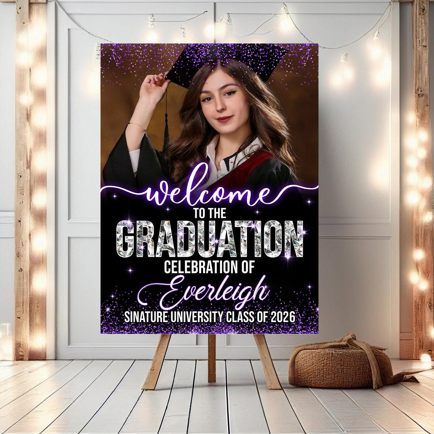 Custom Photo Canvas / Poster - Personalized Graduation Party Decoration