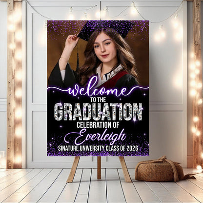 Custom Photo Canvas / Poster - Personalized Graduation Party Decoration