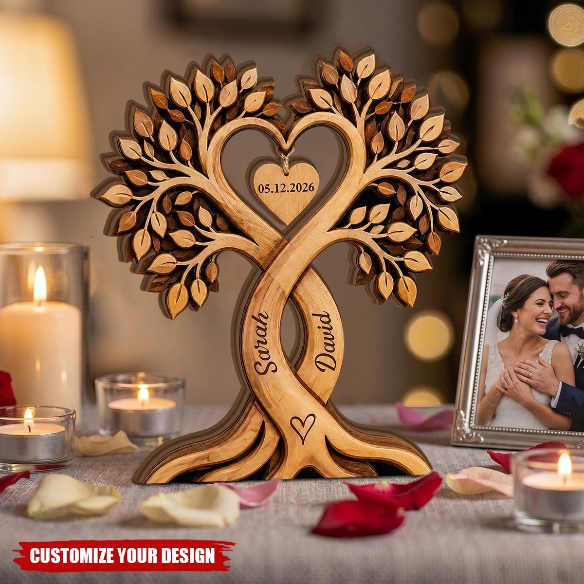 Wood Sign detail view for Couples