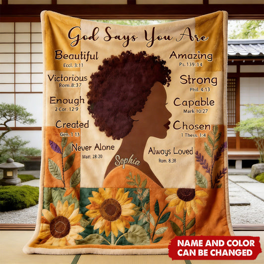 Personalized Blanket: God’s Love, Wrapped in Comfort - African American