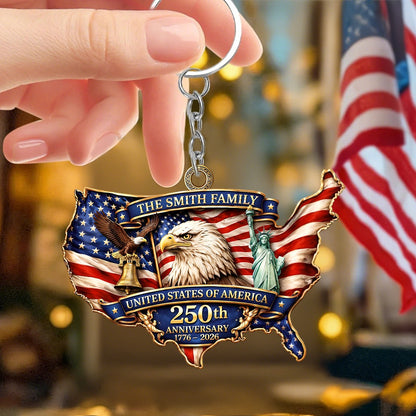 Personalized Keychain - USA 250th Anniversary